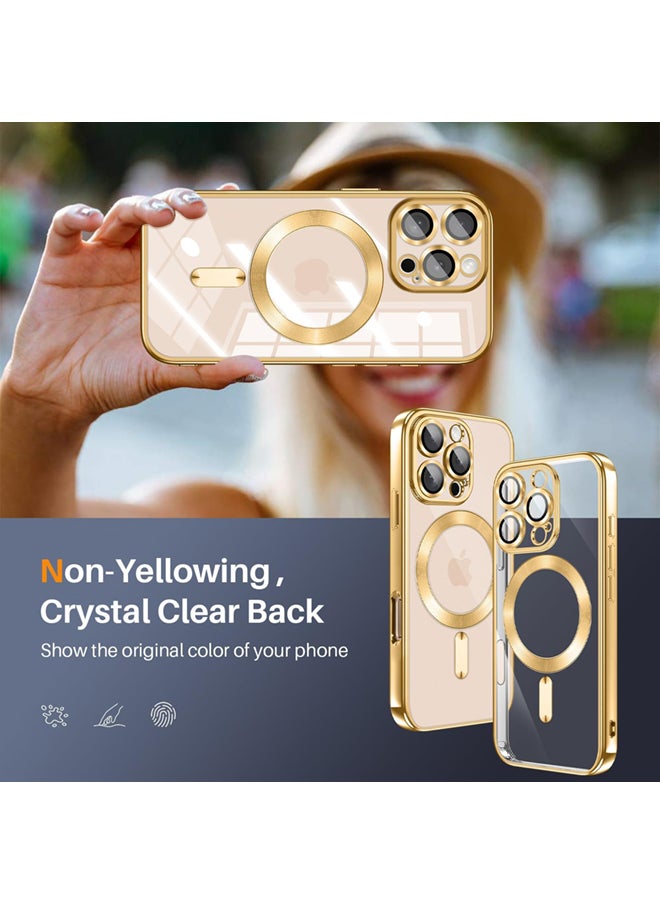 iPhone 16 Pro Max Case with Gold Titanium, Camera Lens Protection, Compatible with MagSafe, Diamond Clear Stylish - pzsku/Z48385148255AC5FC509FZ/45/_/1734869505/ceefc4c9-04ff-4b35-bcd3-0ad6cf42bbb8