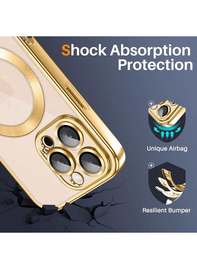 iPhone 16 Pro Max Case with Gold Titanium, Camera Lens Protection, Compatible with MagSafe, Diamond Clear Stylish - pzsku/Z48385148255AC5FC509FZ/45/_/1734869508/dd53b860-df89-4b6e-82de-c2659d715b09