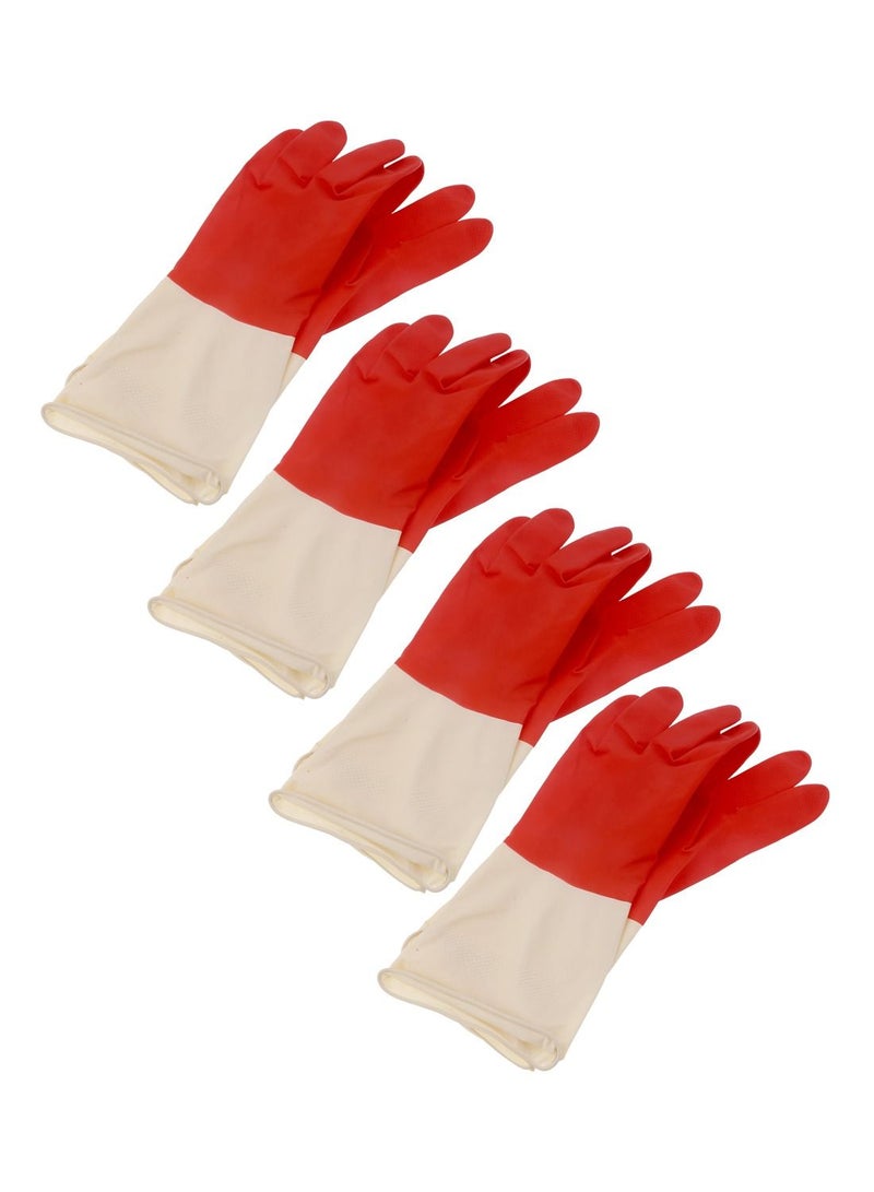 LAWAZIM 4-Pairs of X-Large Flock Lined Latex Glove - Image 1