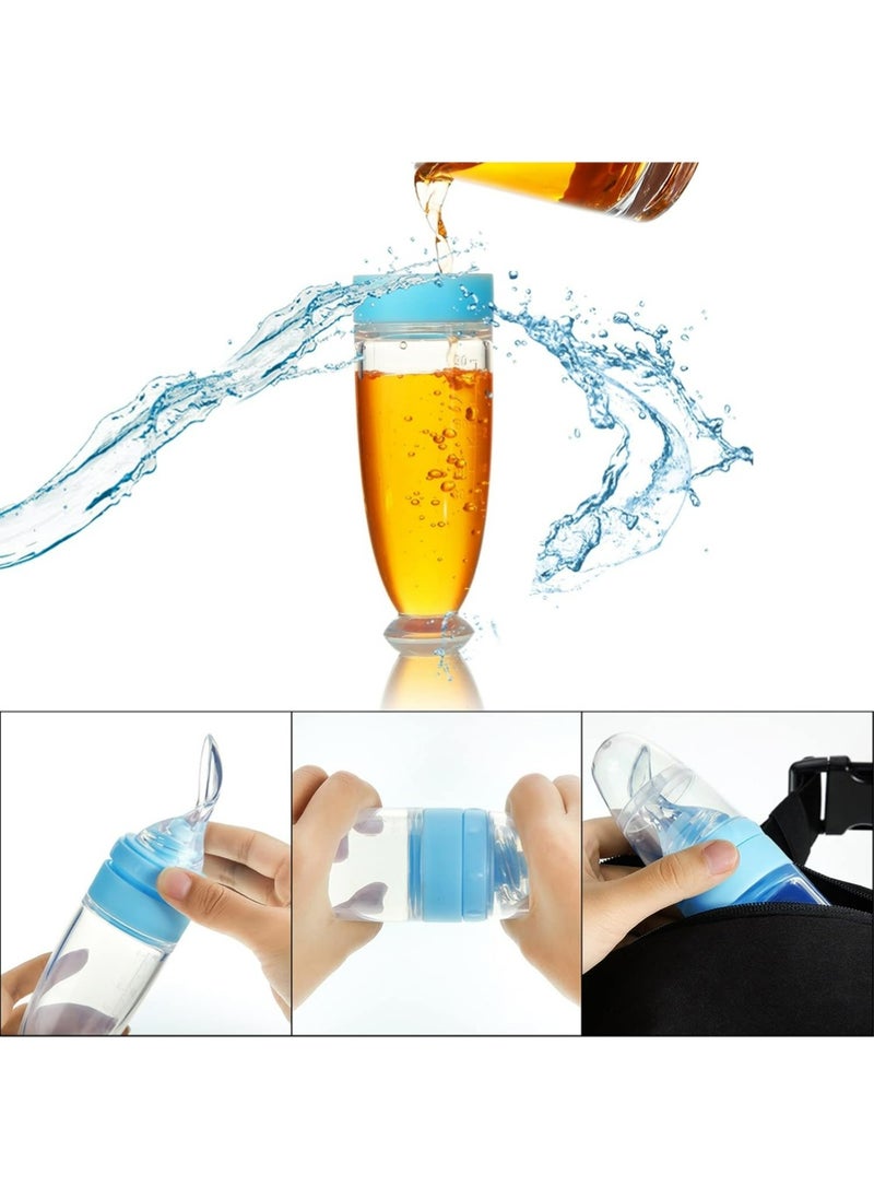3 Pieces Silicone Baby Spoons Baby Feeding Spoon with Standing Base for Infant 0-24 Months Dispensing and Feeding