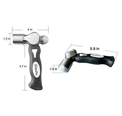 HimaPro One Pound Ball Pein Steel Head Metal Stamping Hammer for Jewelry Making, Leather Crafting, Carpentry - Image 3