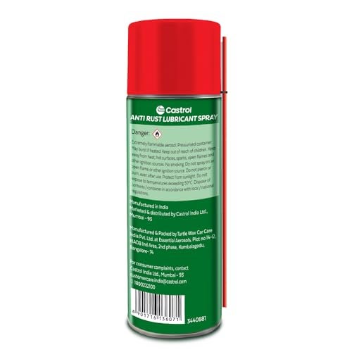 Castrol ANTI RUST LUBRICANT SPRAY for Bikes and Cars (420ML) | Loosens Rust | Protects from Corrosion | Excellent Lubrication | Eliminates squeaks and reduces friction - Image 2