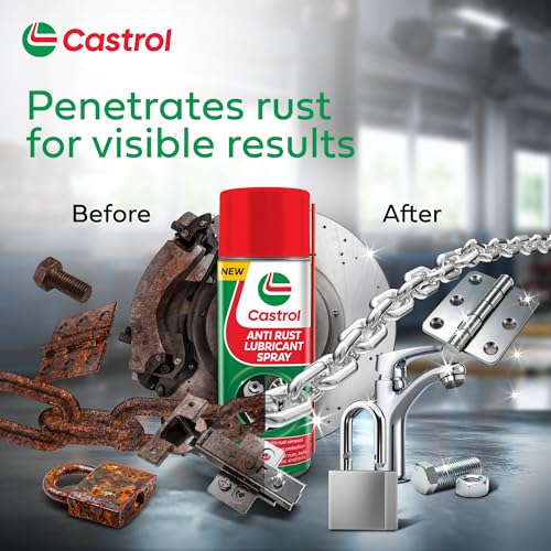 Castrol ANTI RUST LUBRICANT SPRAY for Bikes and Cars (420ML) | Loosens Rust | Protects from Corrosion | Excellent Lubrication | Eliminates squeaks and reduces friction - Image 3