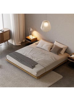 A to Z Furniture Japanese Style Premium Bed 100x200cm Single size Bed in Walnut Color 