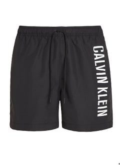 Calvin Klein Jeans Men's Medium Drawstring Swim Shorts - Intense Power - Polyester, Black  - Image 2