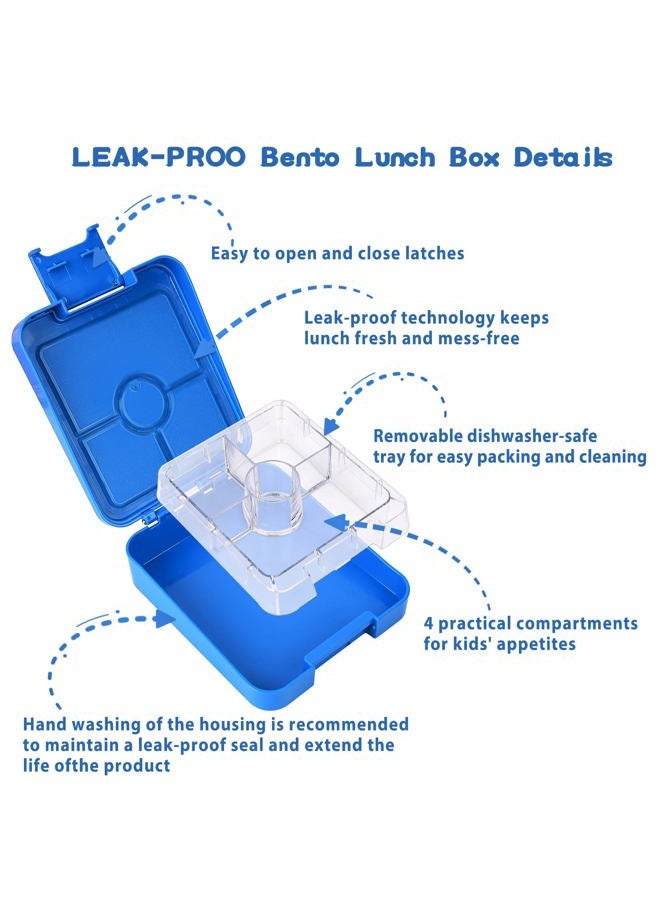 Howeemo Bento Lunch Box Set for Kids with 10oz Soup Thermo, Leak-Proof Lunch Containers with 4 Compartment, Kids Thermo Hot Food Jar and Insulated Lunch Bag for Kids to School,BPA-Free(Basketball) - Image 5