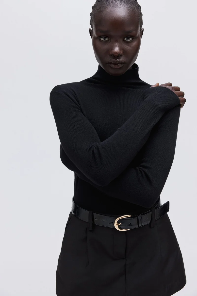 H&M Fine-knit turtleneck top