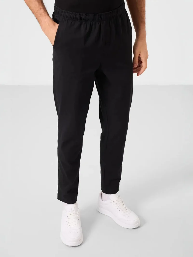 تومي لايف TOMMY Men's Straight-leg Gabardine Chinos