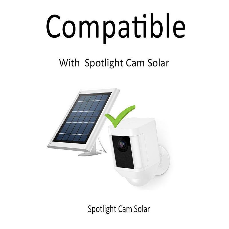 2.5m/8.2ft DC Extension Cable Compatible with Ring Spotlight Cam Battery Solar Panel Weatherproof Placing Solar Panel Further for Maximum Sunlight Exposure, White - Image 5