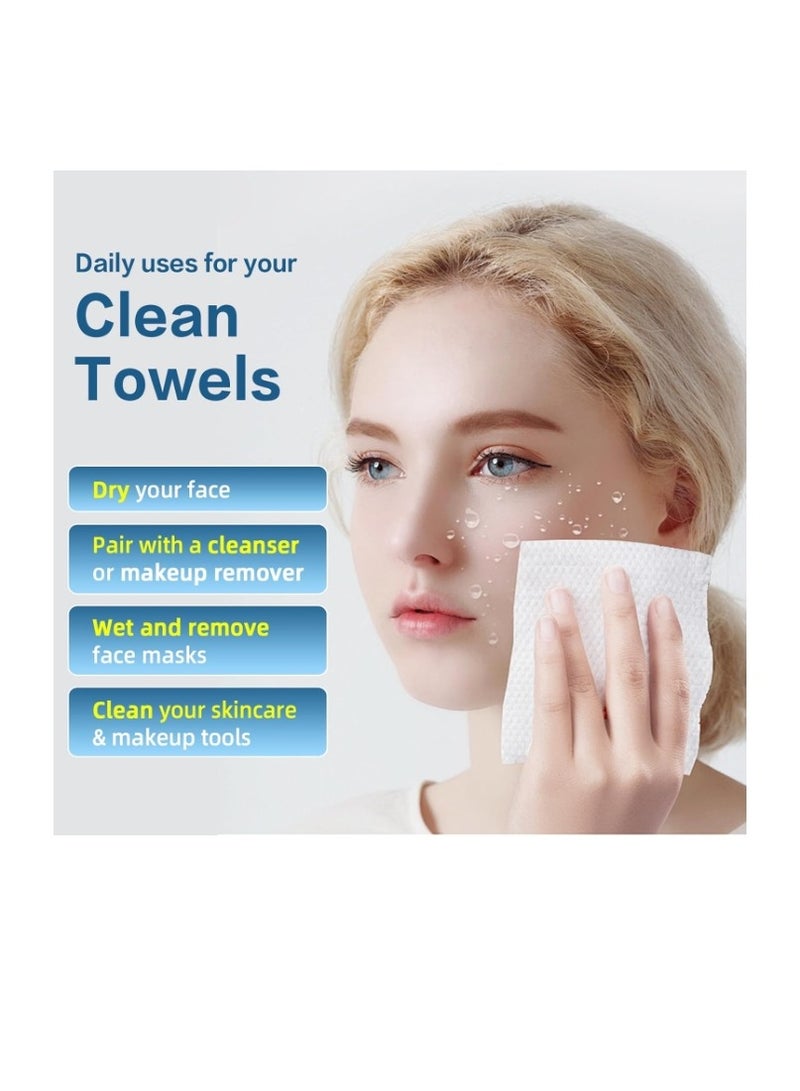 43℃ عبوة واحدة (٥٠ منديلًا) مناديل تنظيف، ١٠٠٪ مناديل وجه بيولوجية معتمدة من وزارة الزراعة الأمريكية، للاستخدام مرة واحدة، مناديل لإزالة المكياج، ناعمة جدًا للبشرة الحساسة. - Image 3