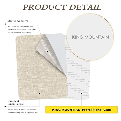 KING MOUNTAIN Fine Linen Fabric Patches, Self-Adhesive, 8x11 inch Extra Size, Multi Color, for Linen Sofa Repair - Image 2