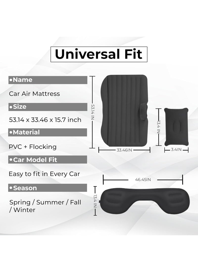 TrendyTrends Car Inflatable Bed with Pump 2 Air PillowQuick Inflatable Back Seat BedCar Inflatable MattressCar Bed MattressCar Bed For KidsTravelTripsCampingPicnicPool BeachUniversal FitGrey  - Image 4