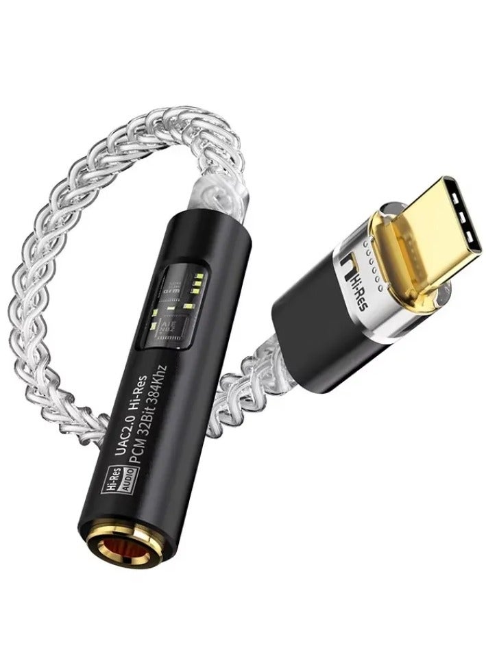 BA23 Digital to Analog Converter Adapter Type-C to 3.5mm AUX Jack for Digital Audio Decoder Portable Headphone Amplifier - Image 1