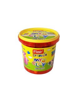 Flair Creative Non-Toxic and Child safe Super Smooth Clay Pack 8 Color,1 Roller,8 Shape Cutter Moulds and 4 pcs clay Craft Tools  - Image 1