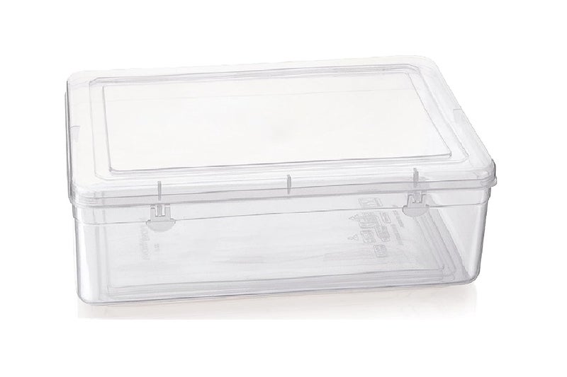 Magic Providers Multipurpose Plastic Container Box - Pack of 1 | For Travel Organizer for Home Storage | Jewelry | Hair Pins | Medicines | Craft,Hardware Material (23.3 x 16.1 x 6.1) cm Trans 1680 ml - Image 1