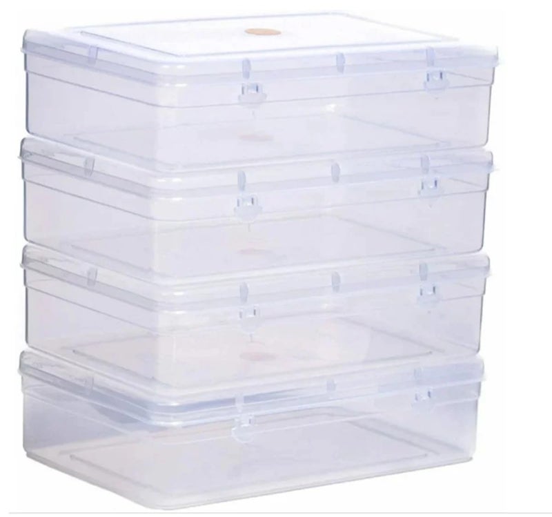 Magic Providers Multipurpose Plastic Container Box - Pack of 1 | For Travel Organizer for Home Storage | Jewelry | Hair Pins | Medicines | Craft,Hardware Material (23.3 x 16.1 x 6.1) cm Trans 1680 ml - Image 4