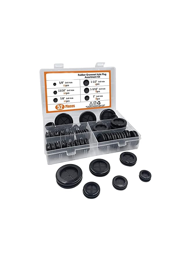 promass 6 Sizes Rubber Grommet, Double Sided Round Rubber Hole Plug, Drill Hole 5/8" 13/16" 7/8" 1" 1-3/16" 1-1/2" - Image 4