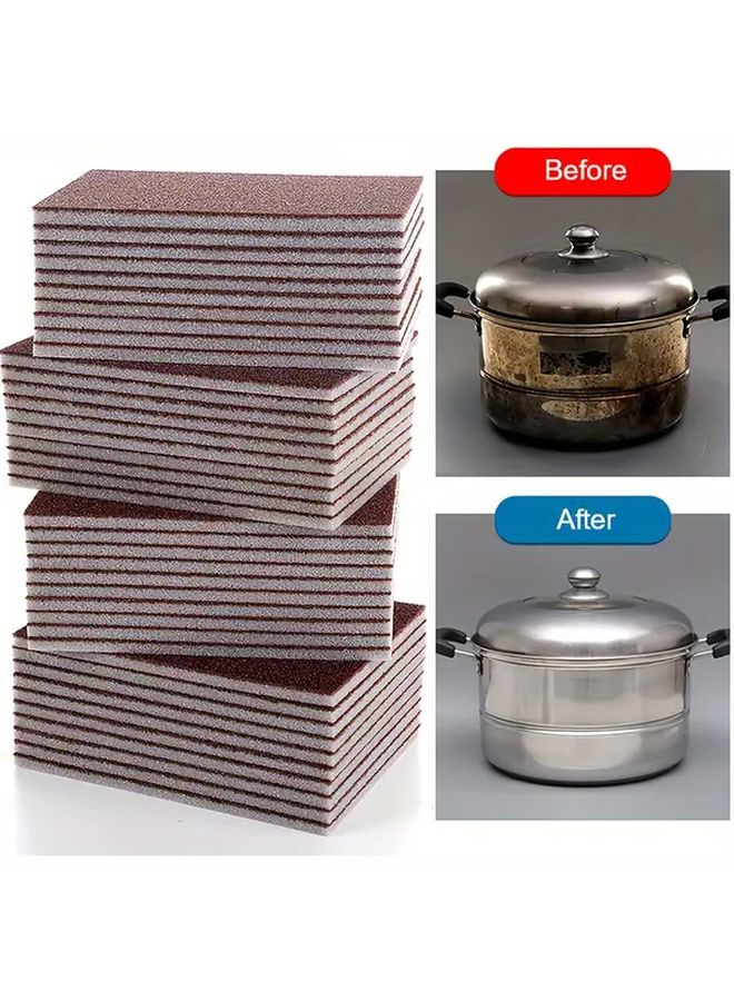 Double Layer Magic Cleaning Sponge 5pcs Scrub Pads Rust Grease Remover - Image 2