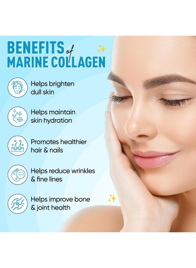 Herbal max Glutathione Tablet And Hydrolyzed Marine Collagen Supplement With Antiioxidants,Hyaluronic Acid, Vitamin C & E, Biotin | Healthy Skin, Hair, Nails, Bone |Type 1 and 3 Collagen Peptides | - Image 2