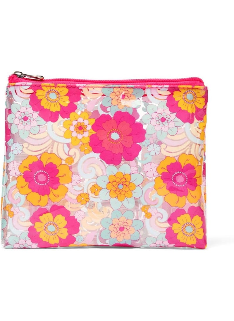 Miamica - MIAMICA Malibu Babe TSA Compliant Travel Bottles and Toiletry Bag Kit, 12 Piece, Pink Floral - Image 1