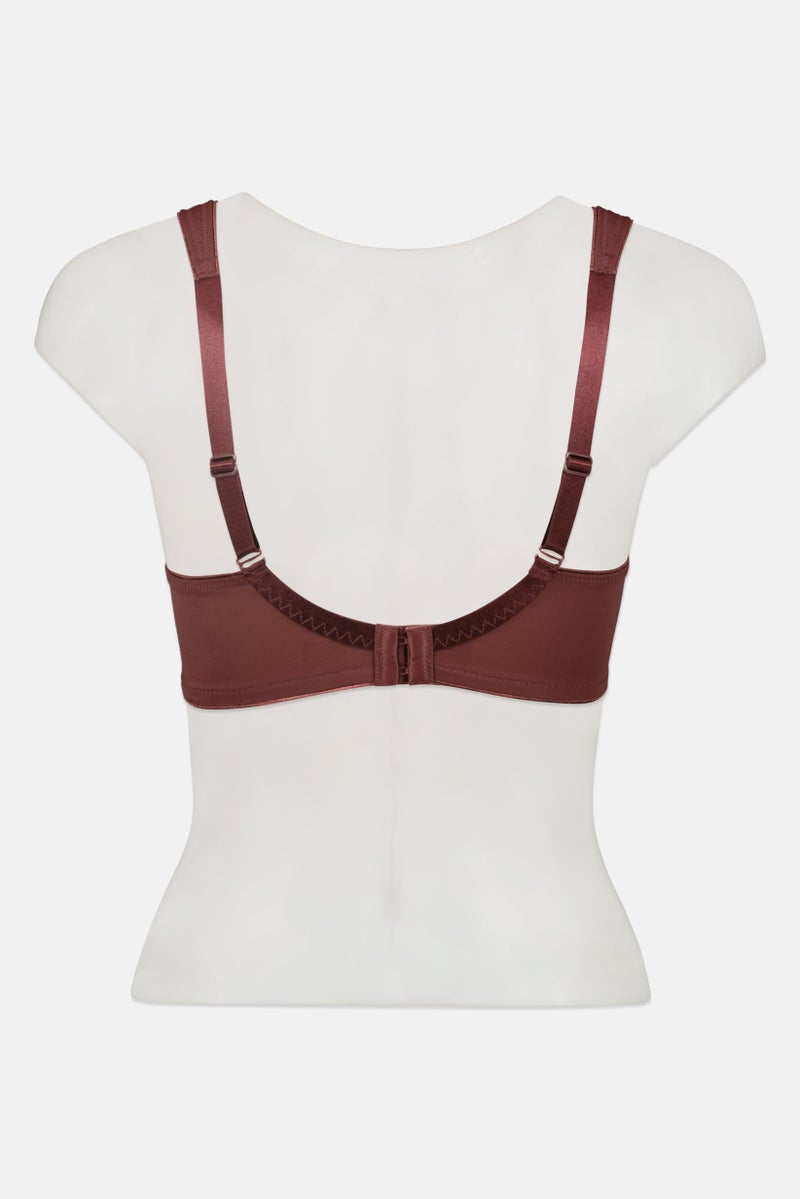 TRIUMPH سوتيان مبطن ذو نسيج للنساء، بني - Image 3