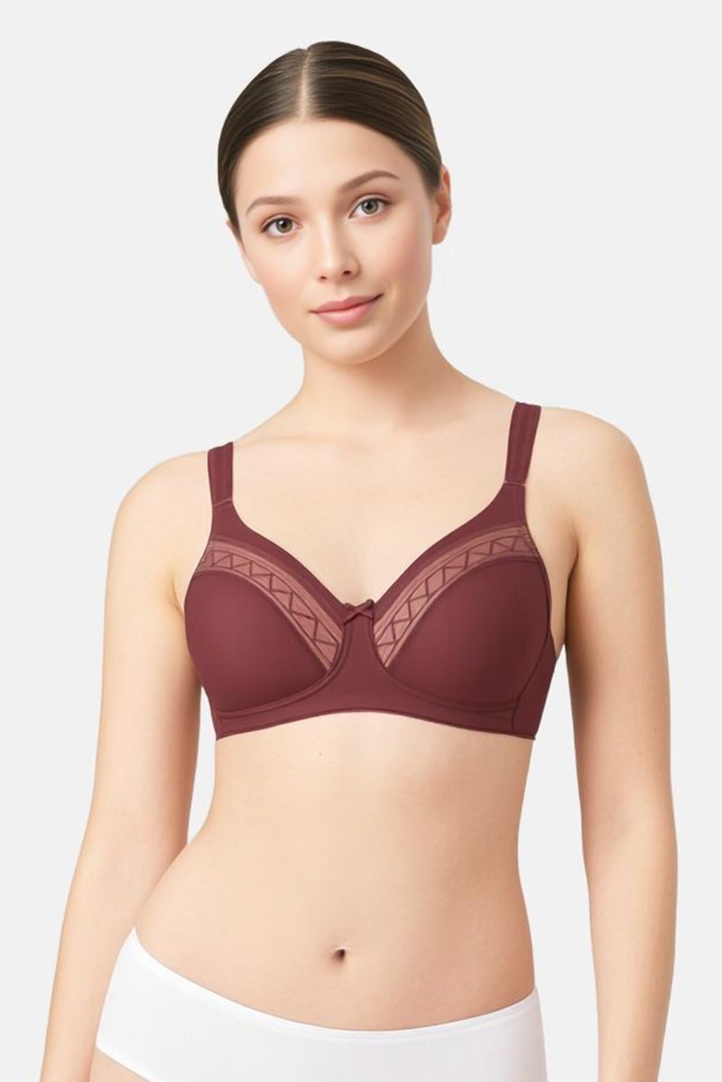 TRIUMPH سوتيان مبطن ذو نسيج للنساء، بني - Image 1