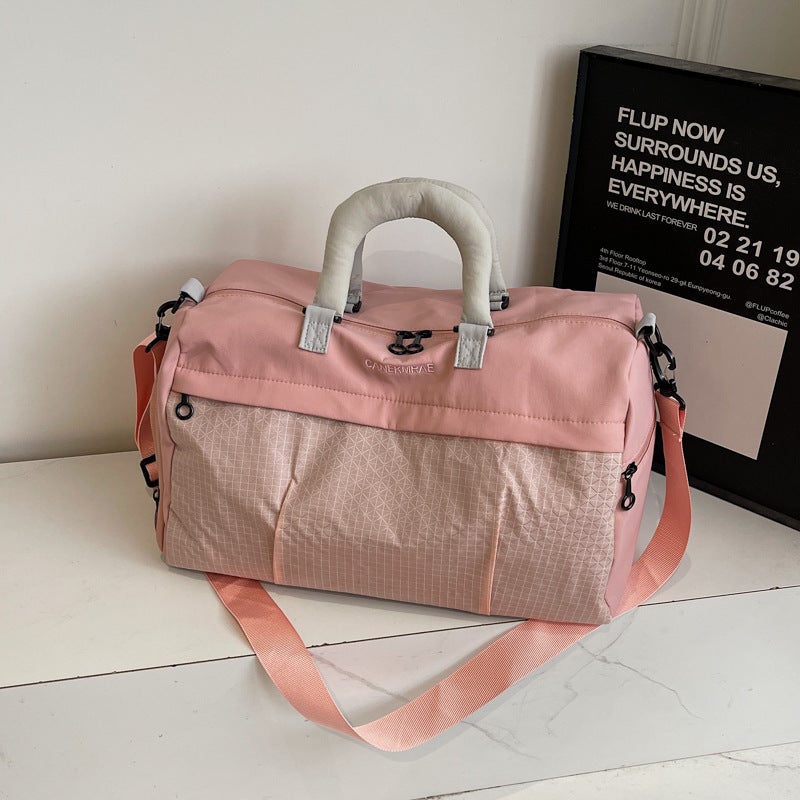 Lightweight Waterproof Oxford Travel Tote Bag with Wet and Dry Separation Compartment, Large Capacity Crossbody Gym Duffel for Women - Image 2