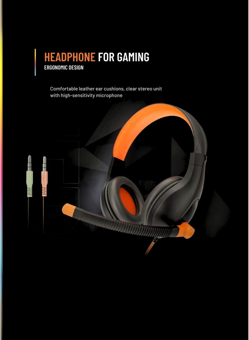 Meetion C490 Gaming Combo – Wired Keyboard, Mouse, Headset & Mouse Pad 4-in-1 PC Gaming Kit - Image 5