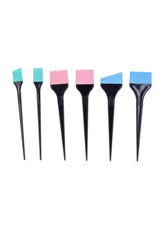ZJchao Hair Dye Applicator Brushes 6Pcs Silicone Hair Dye Brush Soft Bristles Hair Coloring Kit For Home Barber Shop Salon Hair Bleach Tinting Diy Tool Hair Treatments Coloring Brush Set Hair Color Brush  - Image 1
