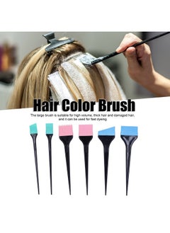 ZJchao Hair Dye Applicator Brushes 6Pcs Silicone Hair Dye Brush Soft Bristles Hair Coloring Kit For Home Barber Shop Salon Hair Bleach Tinting Diy Tool Hair Treatments Coloring Brush Set Hair Color Brush  - Image 2