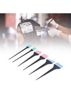 ZJchao Hair Dye Applicator Brushes 6Pcs Silicone Hair Dye Brush Soft Bristles Hair Coloring Kit For Home Barber Shop Salon Hair Bleach Tinting Diy Tool Hair Treatments Coloring Brush Set Hair Color Brush  - Image 5