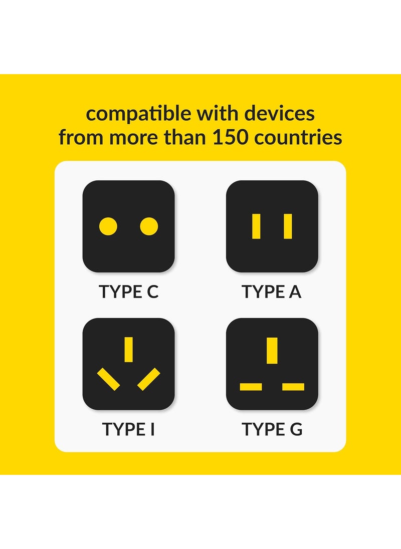 Destinio Destinio India to USA Travel Adapter Plug Type B 10 Year Warranty 2Socket Universal Travel Adapter for Canada US Japan More White Pack of 2  - Image 4