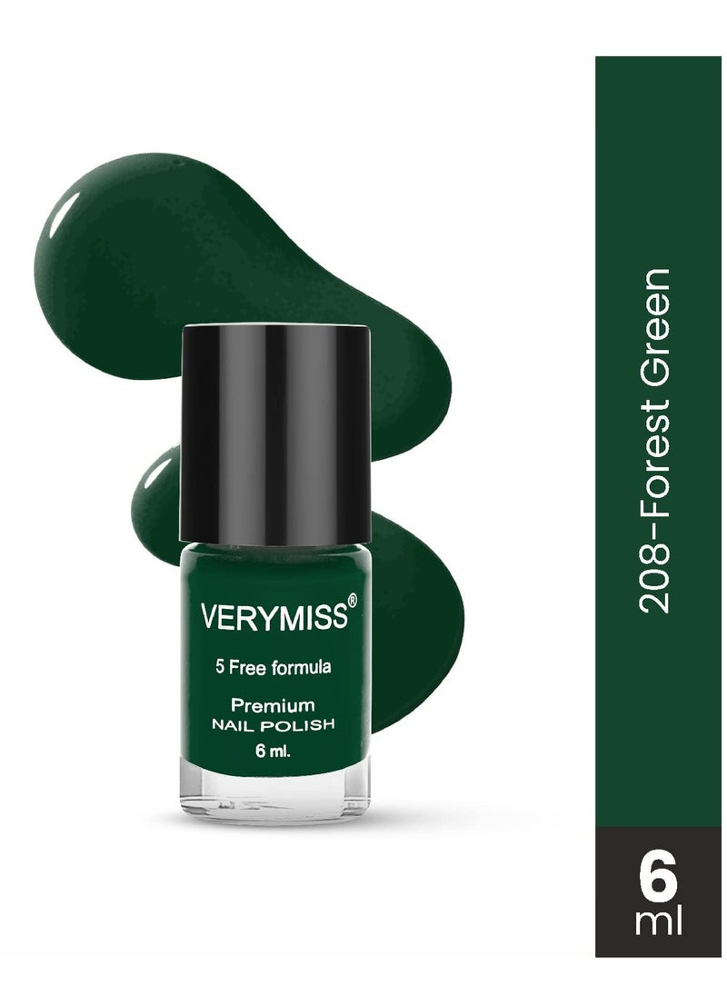 VERYMISS Verymiss Premium Non UV Gel Nail Polish 6 ml 208 Forest Green  - Image 2