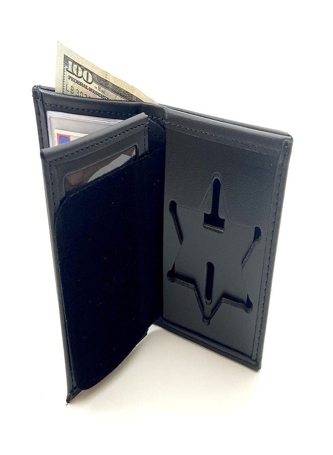 Perfect Fit Shield Wallets Los Angeles Sheriff 6 Point Style Badge Bi-Fold Hidden Badge Wallet (Cutout PF622) - Image 3