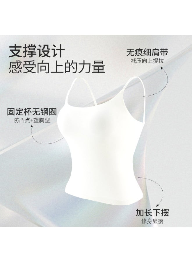 MIIOW High-Elasticity Strappy Camisole With Removable Pads, Cross-Back Design For Layering Or Outerwear - Image 5