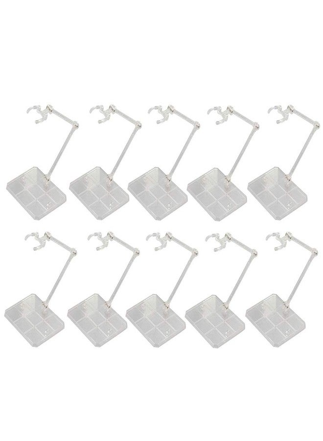 Migaven Action Figure Stand, 10pcs Assembly Action Figure Display Holder Base Doll Model Support Display Stand Compatible with HG RG SD SHF Gundam 1/144 Toy Clear - Image 1