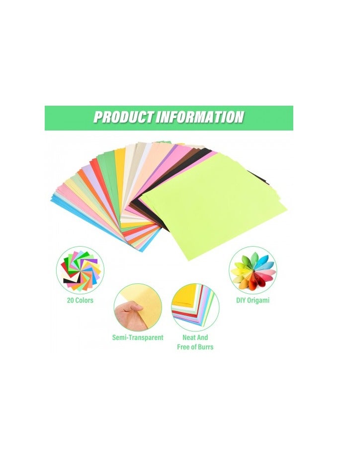 100 Sheets A4 Colored Paper – 20 Vibrant Colors, 70 GSM Craft Paper for Origami, Drawing, DIY Art Projects & Decorations – 29.7 x 21 cm - Image 3