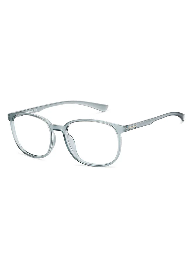 Lenskart Blu Zero Power Full Rim Bluecut & Antiglare Round Shape Computer Eyeglasses LB E13739 - 53mm - Grey