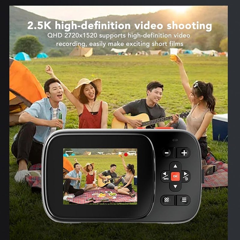 Asixxsix 72MP Digital Camera Dual Screen 16X Zoom Auto Focus Anti Shake Black - Image 3