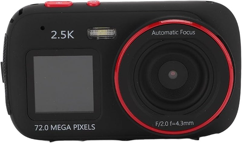 Asixxsix 72MP Digital Camera Dual Screen 16X Zoom Auto Focus Anti Shake Black - Image 2