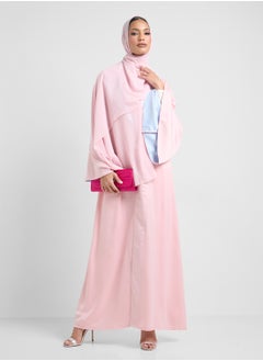 Khizana Two Toned Abaya With Sheila  - Image 5