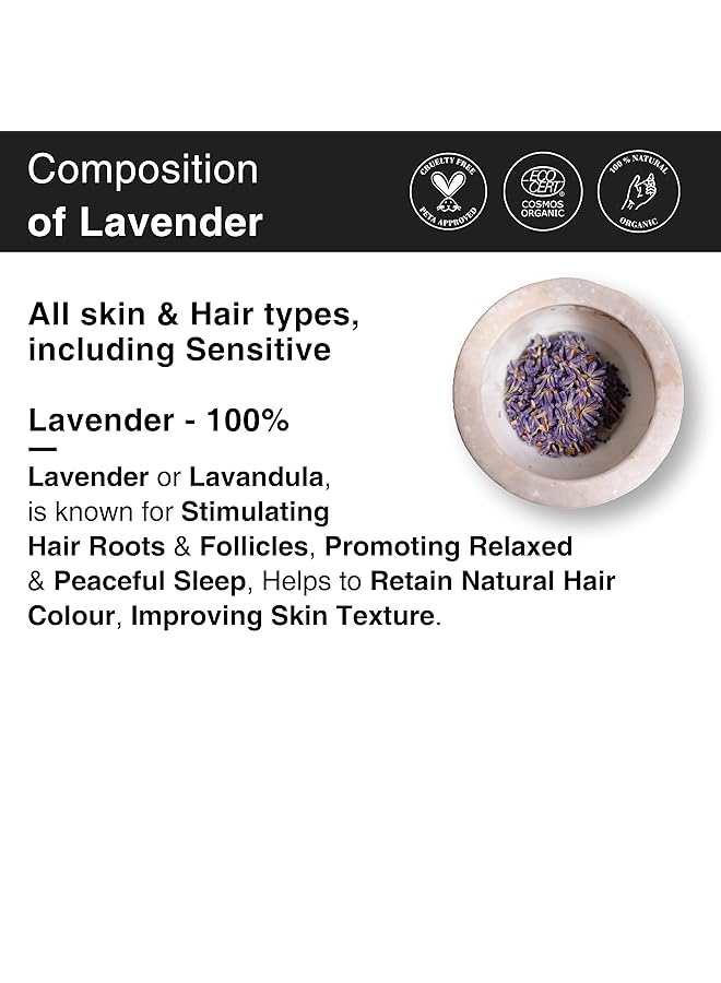 erorex Lavender Essential Oil For Hair Nourishment Healthy Skin And Face Aromatherapy Home Diffuser 100 Percent Pure And Natural Undiluted Oil Ecocert Cosmos Organic Certified 1 Fl Oz - Image 2