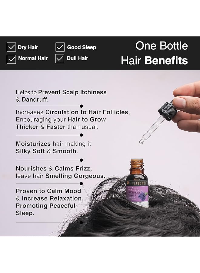 erorex Lavender Essential Oil For Hair Nourishment Healthy Skin And Face Aromatherapy Home Diffuser 100 Percent Pure And Natural Undiluted Oil Ecocert Cosmos Organic Certified 1 Fl Oz - Image 3