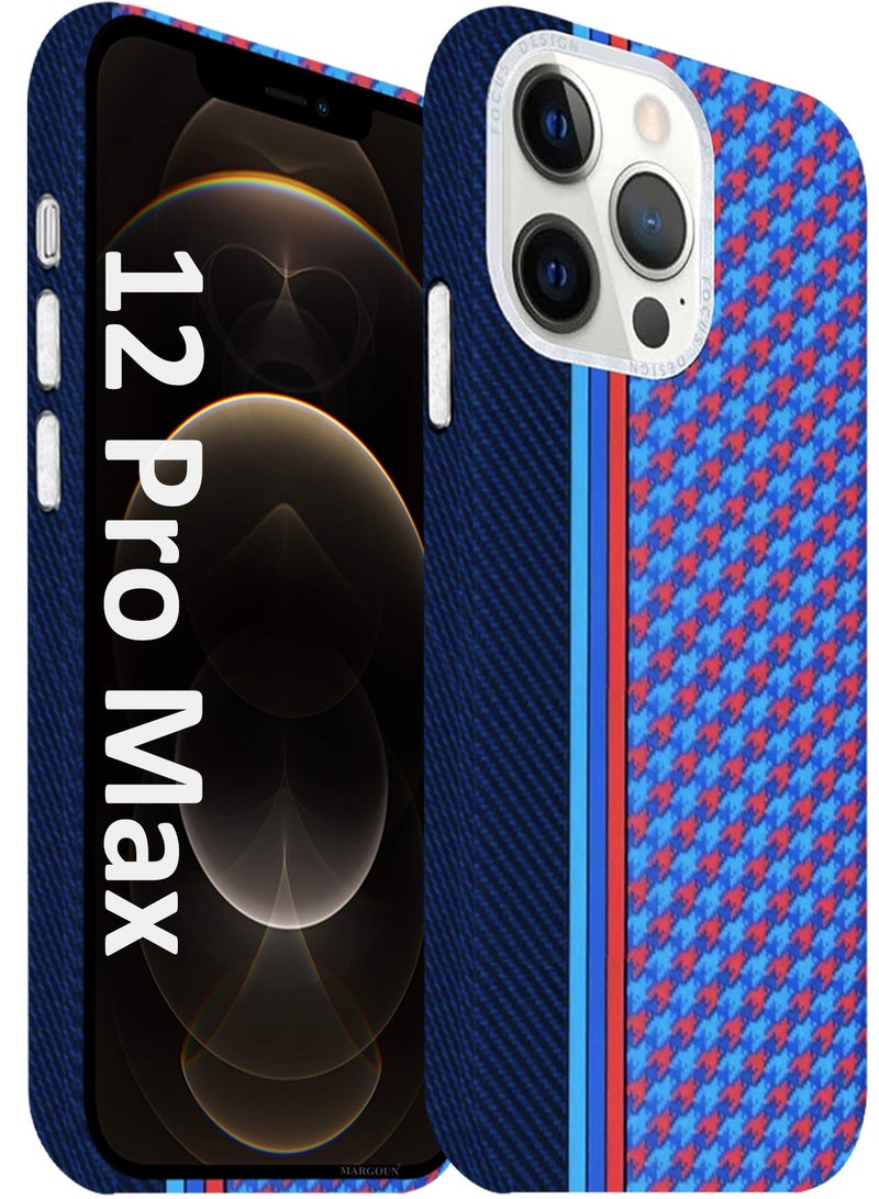 CATANES Ultra-Slim Woven Pattern Case Cover for iPhone 12 Pro Max - Lightweight Protective Back Case - Racing Weave - Image 1