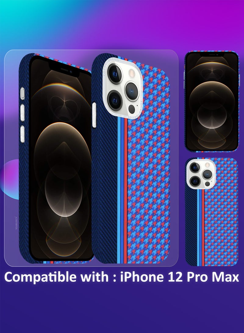 CATANES Ultra-Slim Woven Pattern Case Cover for iPhone 12 Pro Max - Lightweight Protective Back Case - Racing Weave - Image 3