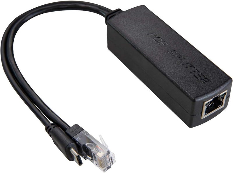 UCTRONICS PoE Splitter USB-C 5V - Active PoE to USB-C Adapter, IEEE 802.3af Compliant for Raspberry Pi 4, Google WiFi, Security Cameras, and More - Image 1