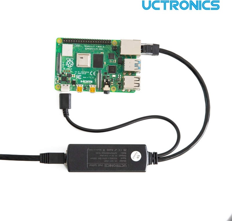 UCTRONICS PoE Splitter USB-C 5V - Active PoE to USB-C Adapter, IEEE 802.3af Compliant for Raspberry Pi 4, Google WiFi, Security Cameras, and More - Image 5