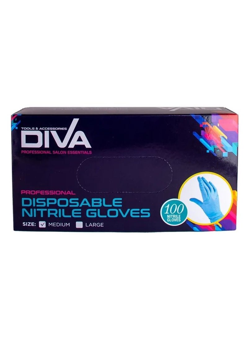 Diva Disposable Nitrile Gloves Parent 1x100 