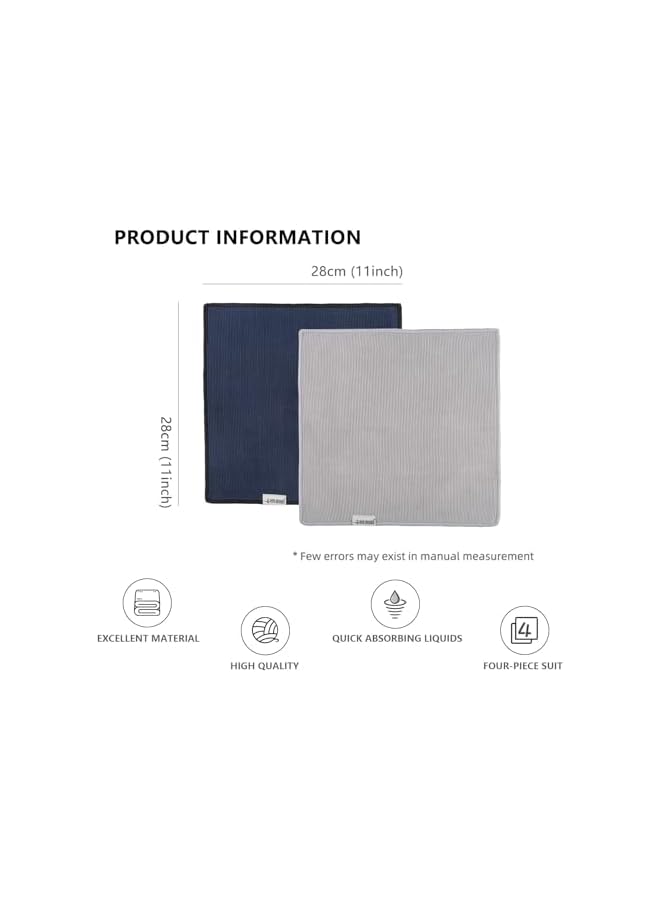 PROMASS promass Barista Towels for Espresso, 4 Pack of 11" Microfiber Cleaning Cloths, Perfect for Espresso Machines, Steam Wands, and Countertops, Essential Coffee Bar Cleaning Accessories - Image 2