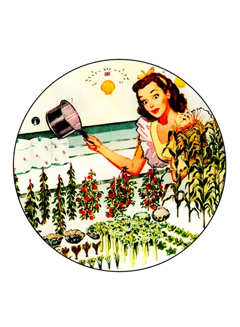 RKN Vintage Art Printed Fridge Magnet Multicolour - Image 1